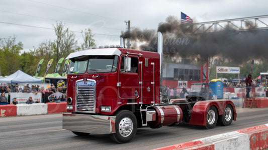 Semi Truck Drag Racing Print 12x18"" #15