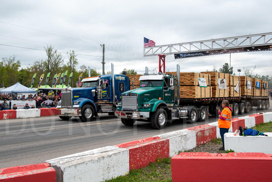 Semi Truck Drag Racing Print 12x18"" #16