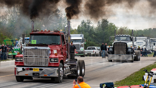 Semi Truck Drag Racing Print 12x18"" #17
