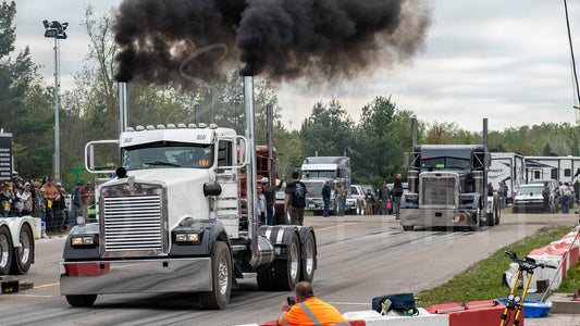 Semi Truck Drag Racing Print 12x18"" #19