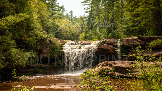 Northern Michigan Waterfall Photo 12x18" Print Oh Kun De Kun Falls Variant #1