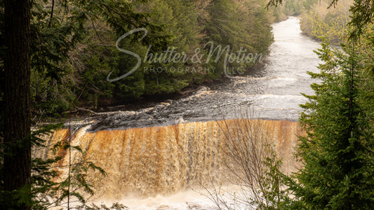 Northern Michigan Waterfall Photo 12x18" Print Tequomenon Falls Variant #1