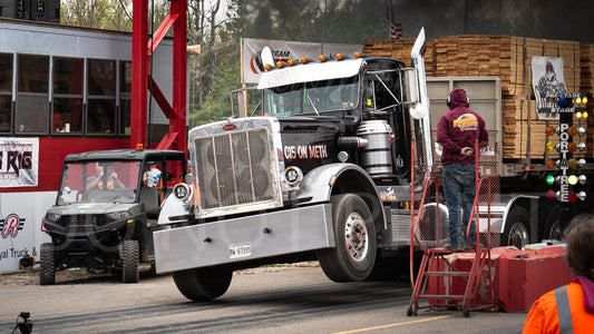 Semi Truck Drag Racing Print 12x18"" #22