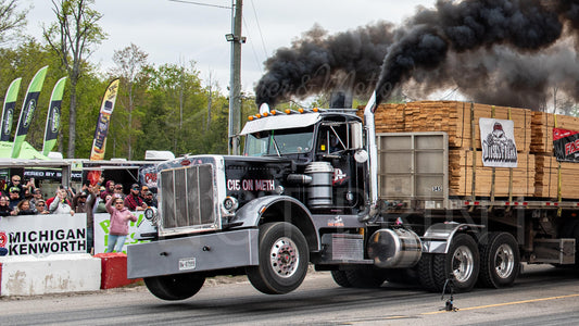 Semi Truck Drag Racing Print 12x18"" #23