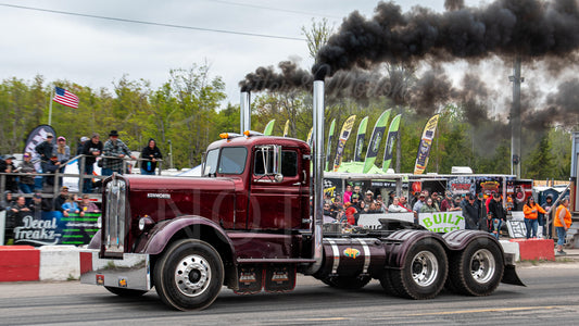 Semi Truck Drag Racing Print 12x18"" #24