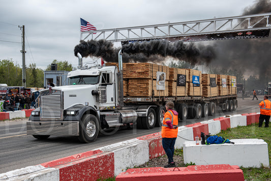 Semi Truck Drag Racing Print 12x18"" #28