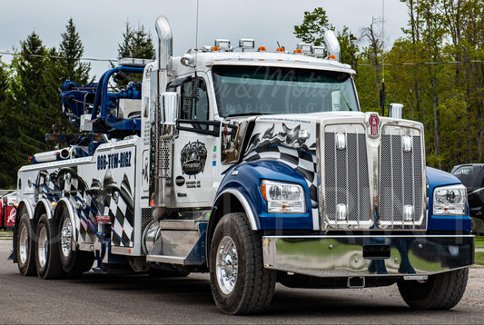 Semi Truck Drag Racing Print 12x18"" #31