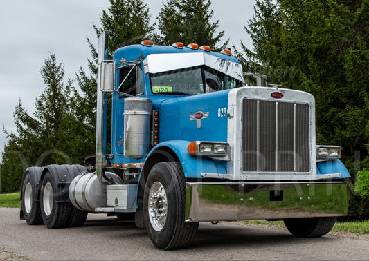 Semi Truck Drag Racing Print 12x18" #36
