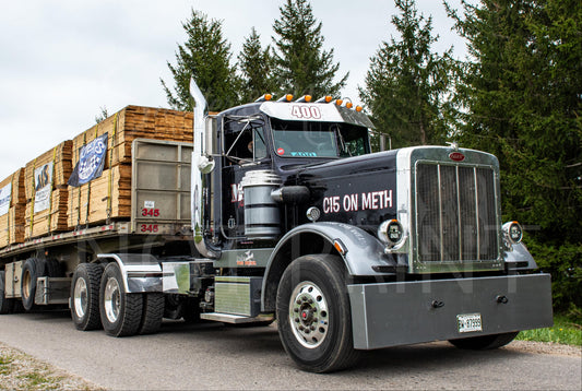 Semi Truck Drag Racing Print 12x18" #38
