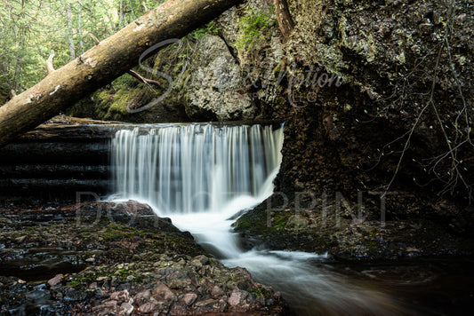 Northern Michigan Waterfall Photo 12x18" Print Manganese Falls Variant #3