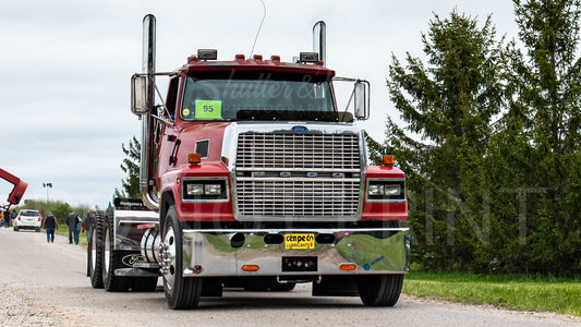 Semi Truck Drag Racing Print 12x18" #41