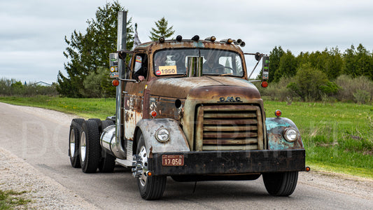 Semi Truck Drag Racing Print 12x18" #42