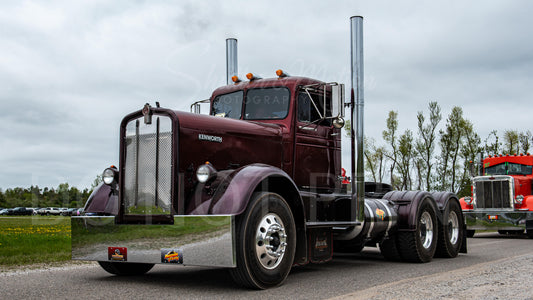 Semi Truck Drag Racing Print 12x18" #44