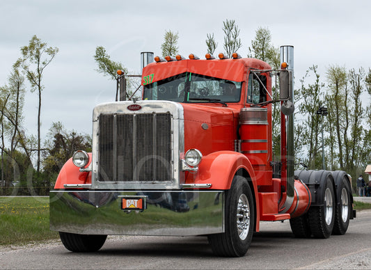 Semi Truck Drag Racing Print 12x18" #45