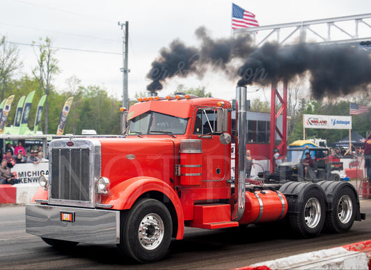 Semi Truck Drag Racing Print 12x18"" #48
