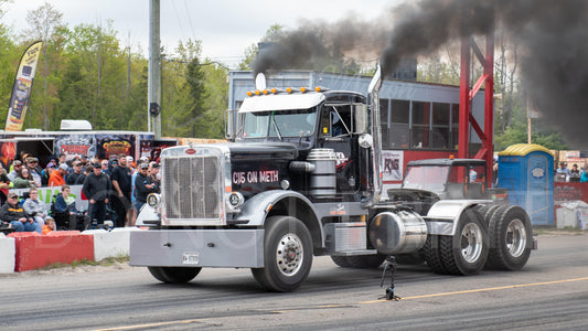 Semi Truck Drag Racing Print 12x18" #4