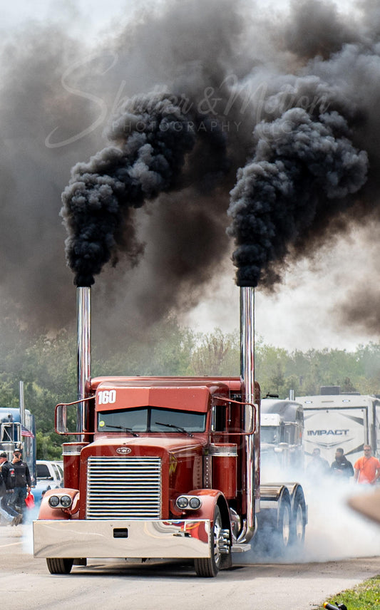 Semi Truck Drag Racing Print 8x10"" #50