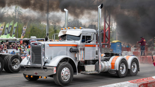 Semi Truck Drag Racing Print 12x18" #5