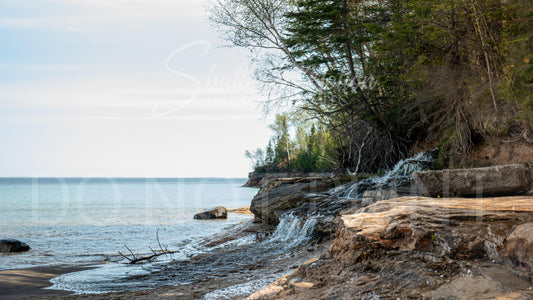 Northern Michigan Waterfall Photo 12x18" Print Eliott Falls / Lake Superior