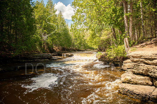 Northern Michigan Waterfall Photo 12x18" Print Whitefish Falls