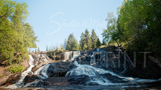 Northern Michigan Waterfall Photo 12x18" Print Eagle River Falls *Low Perspective*