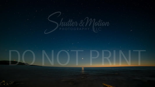 Michigan - Lake Superior Sunset - Starscape" 12x18" Print #5